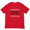 T - Shirt: Thinking about the Roman Empire before it was a thing (red edition) - Karwansaray Publishers